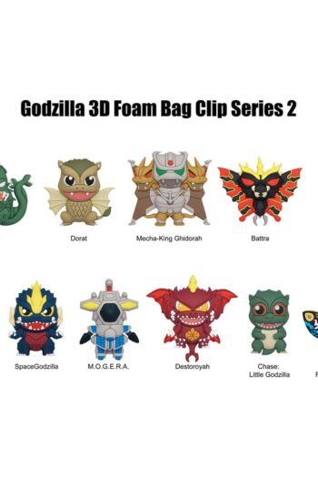 Godzilla  3D PVC Bag Clips  Series 2 Display (24)