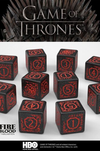 Game of Thrones Dice Set Targaryen 10xD6 (10)