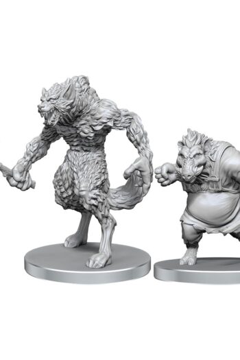Pathfinder Deep Cuts Unpainted Miniatures Werewolf & Wereboar