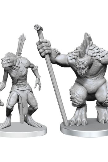 Pathfinder Deep Cuts Unpainted Miniatures Xulgath Skirmisher & Stoneliege