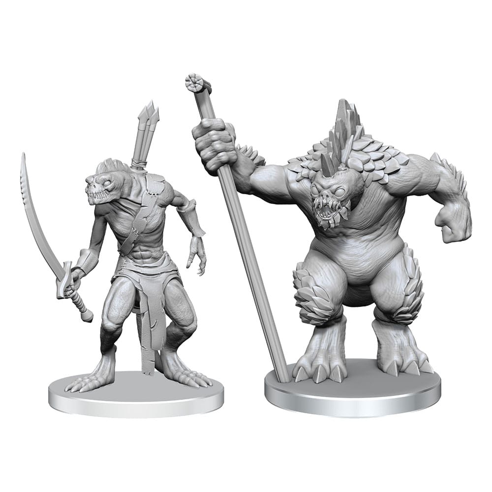 x_wiz97584 Pathfinder Deep Cuts Unpainted Miniatures Xulgath Skirmisher & Stoneliege - immagine 1