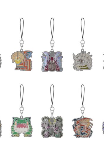 Monster Hunter Wilds Metal Keychain Monster icon Blind Box Assortment (10)