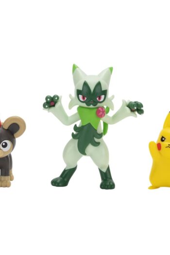Pokémon First Partner Battle Figure Set Figure 3-Pack Litleo, Pikachu & Floragato