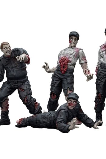 Zombie Dark Source Action Figures 4-Pack Security Guards 8 cm