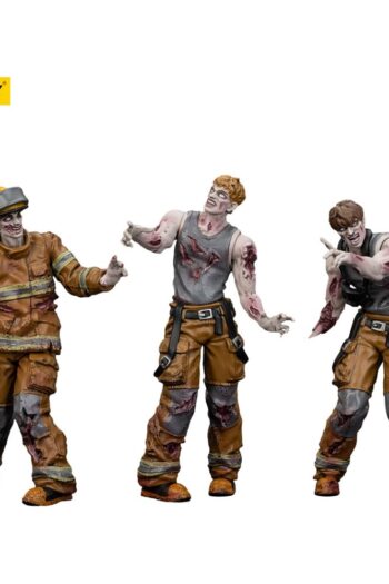 Zombie Dark Source Action Figures 3-Pack Firefighters 8 cm