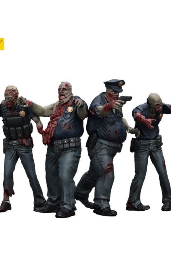 Zombie Dark Source Action Figures 4-Pack Police (Male) 8 cm