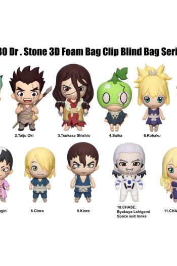 Dr. Stone 3D PVC Bag Clips Series 1 Display (24)