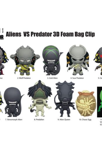 Alien vs. Predator 3D PVC Bag Clips Display (24)