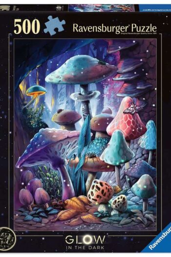 Ravensburger Glow-in-the-Dark Jigsaw Puzzle Moonlight Mushrooms (500 pieces)