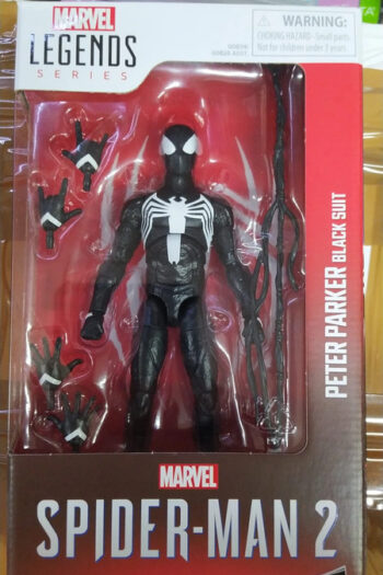 Spider-Man 2 Marvel Legends Gamerverse Action Figure Peter Parker (Black Suit) 15 cm by Hasbro