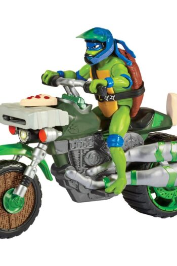 Teenage Mutant Ninja Turtles: Mutant Mayhem Drive N Kick Action Figure Leonardo & Motorcycle 11 cm