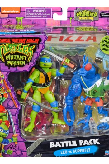 Teenage Mutant Ninja Turtles Action Figures Leonardo vs. Super Fly 11 cm