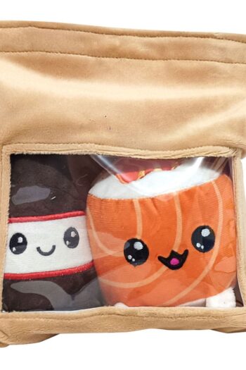 Yummis Together Plush Figures 2 Pack Uramaki & Soya in Take Away Bag 21 cm