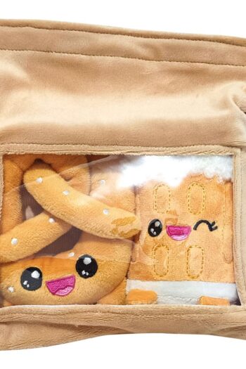 Yummis Together Plush Figures 2 Pack Pretzel & Beer in Take Away Bag 21 cm