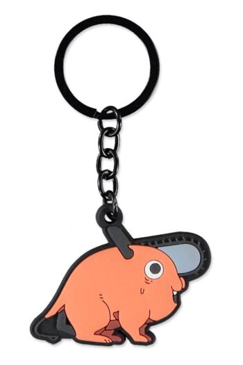 Chainsaw Man Rubber Keychain Pochita Sitting