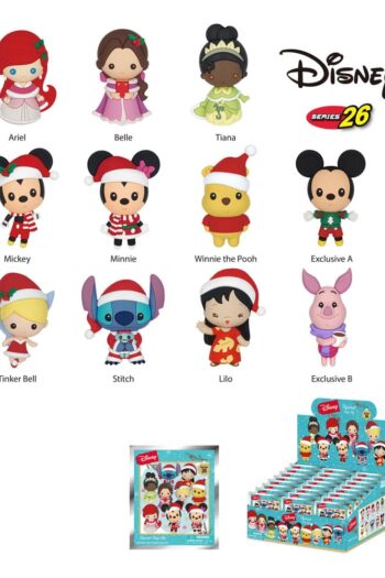 Disney PVC Bag Clips Disney Christmas Series 26 Display (24)