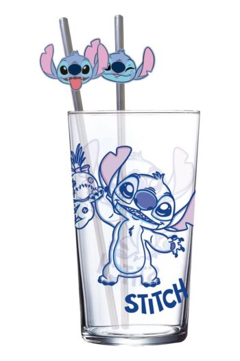 Lilo & Stitch Glass Tumbler with Straws Stitch 485 ml