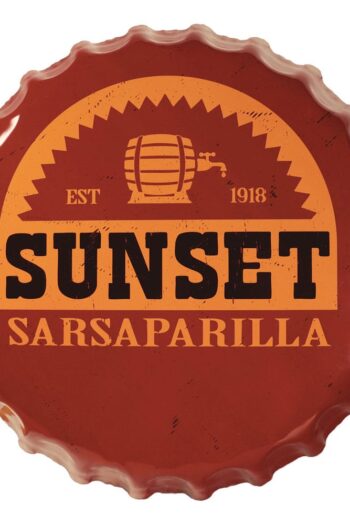 Fallout Tin Sign Sunset Sarsaparilla Bottle Cap
