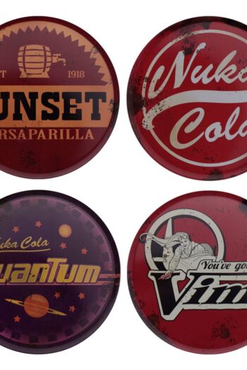 Fallout Coaster 4-Pack Metal Drinks