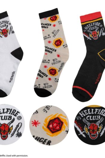 Stranger Things: Hellfire Club Set of 3 Socks