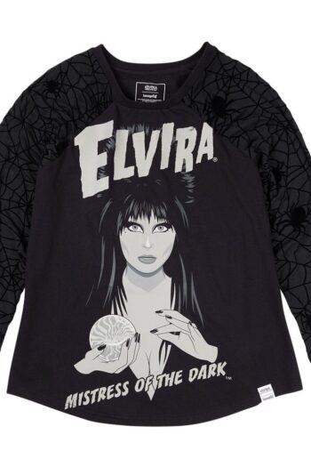 Elivira by Loungefly Tee T-Shirt Unisex Shirred Raglan Size XL