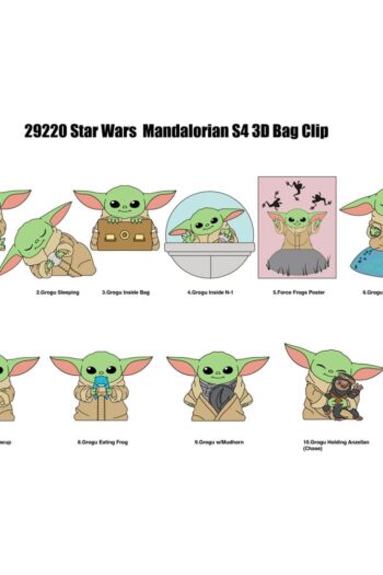 Star Wars 3D Foam Bag Clips Best of Grogu Series 1 Display (24)