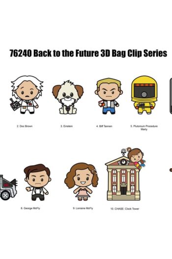 Back to the Future 3D PVC Bag Clips 40th Anniversary Series 1 Display (24)