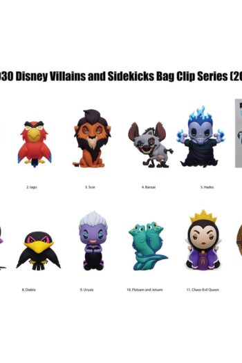Disney 3D Foam Bag Clips Villains Series 4 Display (24)
