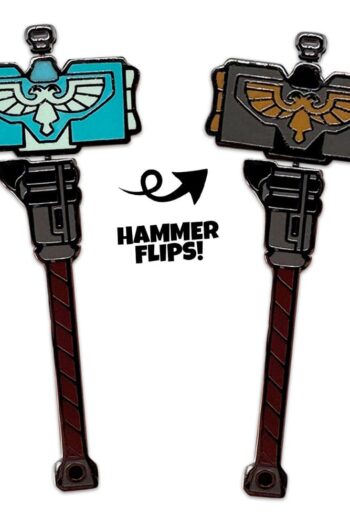 Space Marine 2 Pin Badge Thunder Hammer 5 cm