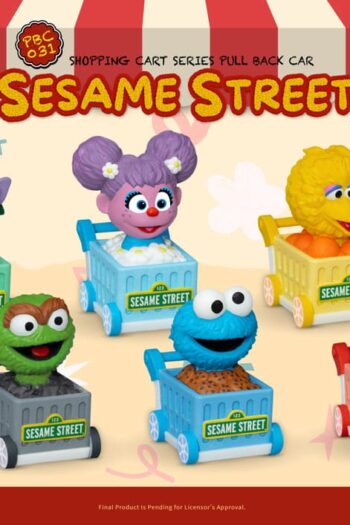 Sesame Street Pull Back Cars Shopping Cart Blind Box (6) 5 cm