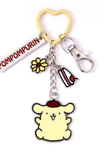 Hello Kitty Key Chain with Pompompurin Charms 15 cm