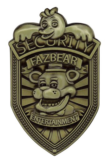 Five Nights at Freddy´s Replica Security Badge Antique Brass Edition