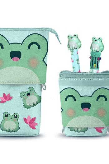 Oh My Pop! Pop Up Pencil with Multicoloured ball pen & Erasable Gel Pen Froggy