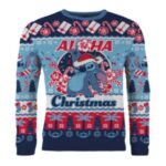 Lilo & Stitch Christmas Sweater Stitch Aloha Christmas  Size L