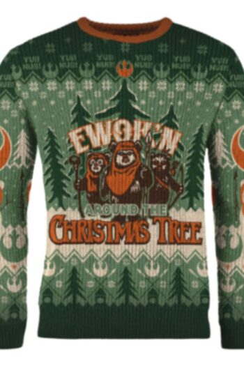 Star Wars Christmas Sweater Ewok'n around the Christmas Tree  Size XL
