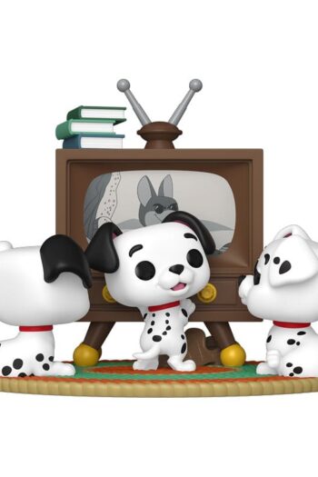 One Hundred and One Dalmatians POP Moment Vinyl Figures Rolly, Patch & Lucky with TV 9 cm