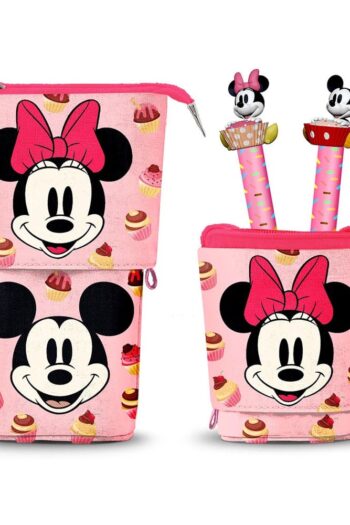 Minnie Pop Up Pencil Case with 2 Erasable Gel Pens