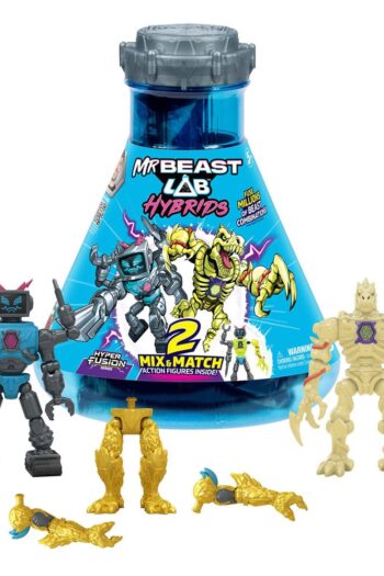 Mr. Beast Lab Hybrids Series 2 Mini Figuren 2er-Pack Lab-Bot vs Gid Skeleton 11 cm