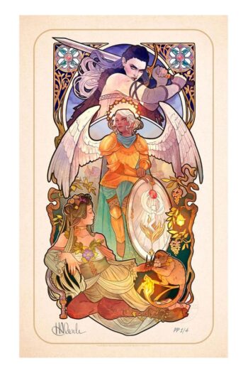 Critical Role Art Print Ashley Johnson: 10th Anniversary Art Nouveau Illustrations 46 x 28 cm - unframed
