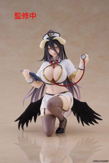 Overlord PVC Statue Desktop Cute Figure Albedo Nurse Ver. Renewal 13 cm
