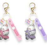 Molang Scooter Series Keychain with Hand Strap Display (12)