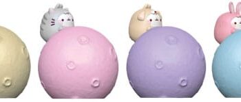 Molang Little Moon Light Series Mini Figures Hello Kitty and Friends 8 cm Display (12)