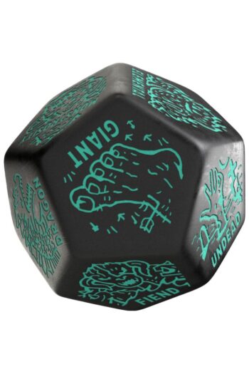 Viridian Jumbo Dice Monster Generator Die D12 Black