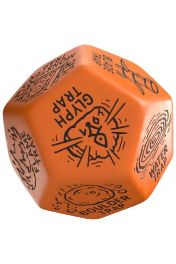 Viridian Jumbo Dice Trap Generator Die D12 Orange