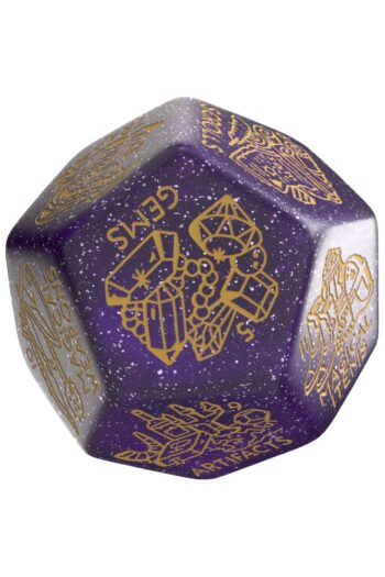 Viridian Jumbo Dice Treasure Generator Die D12 Shimmering Purple