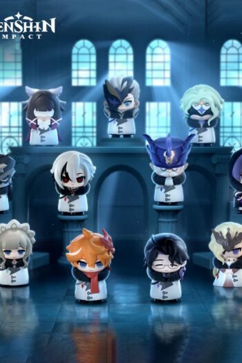 Genshin Impact Mini Figures Fatui Harbingers Chibi Design 7 cm Blind Box Display (9)