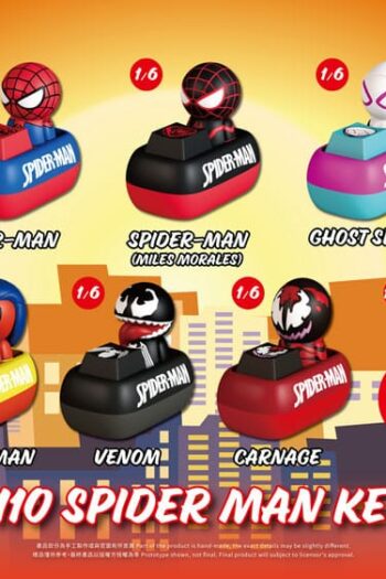 Spider Man Mini Egg Attack Blind Box Figures keycaps 5 cm Assortment (6)