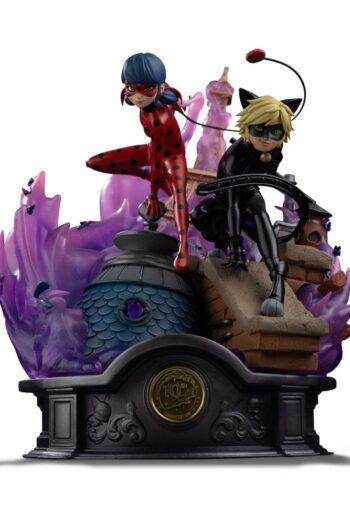 Miraculous Deluxe Art Scale Statue 1/10 Lady Bug and Cat Noir Signed Edition 23 cm