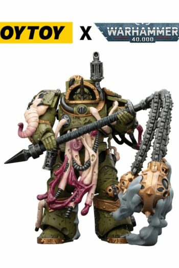 Warhammer 40,000 Action Figure Death Guard Blightlord Terminator 2 with Flail of Corruption 14 cm