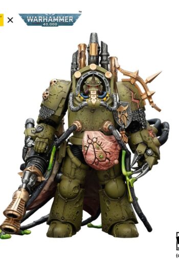 Warhammer 40,000 Action Figure Death Guard Lord of Virulence with Power Fist and Twin Plague Spewer 14 cm